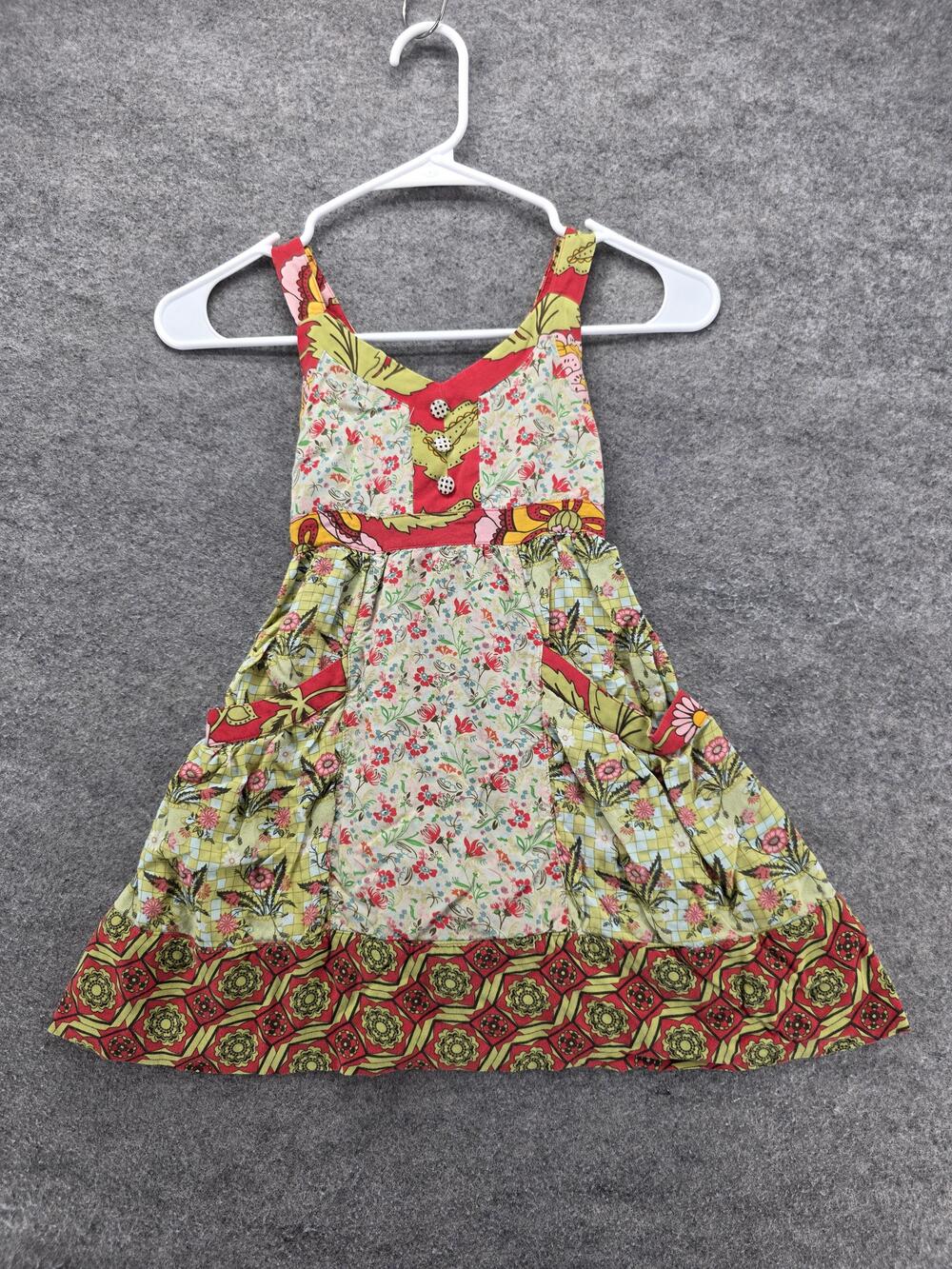 Matilda Jane Dress Girls 4 Serendipityx Sleeveless Floral Boho Tiered 100% Rayon